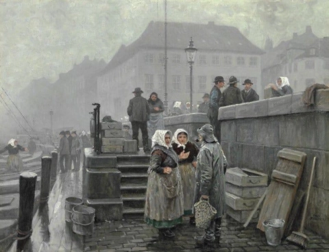 زوجات الصيادين والصيادين في جاميل ستراند في كوبنهاغن