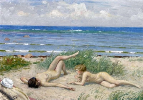 Jenter på stranden