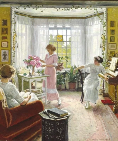 Morgon i konstnärens hem på Sofievej 1913