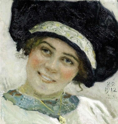 Porträtt av en dam som sägs vara konstnärens andra fru 1912