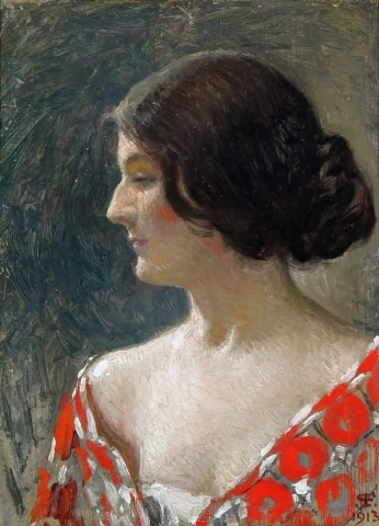 Porträtt av konstnärens hustru Musse 1913