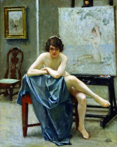 Seated Model In The Artists Studio