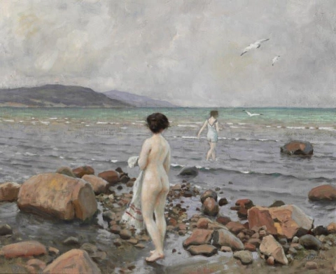 Zwei Mädchen am Strand