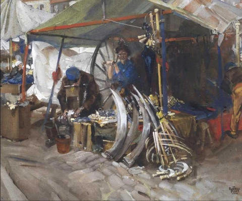 Ruokailuvälinekoju Hesdin Market 1906