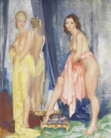 Två modeller och en spegel 1942