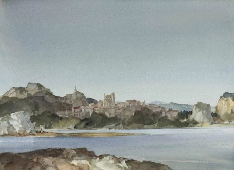 Вивье на берегу реки Не, Южная Франция, 1960 год.