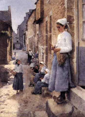 Eine Straße in der Bretagne 1881