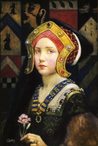 Huvud Av En Tudor Flicka