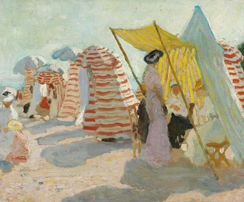 海滩的早晨，约 1909-11