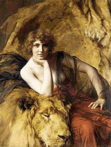 Frau mit Löwe 1919