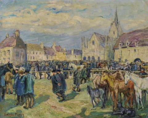 Рынок скалистых лошадей, 1904 год.