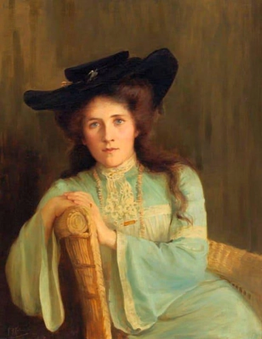 Porträtt av Deborah Vernon Hackett Ca.1908