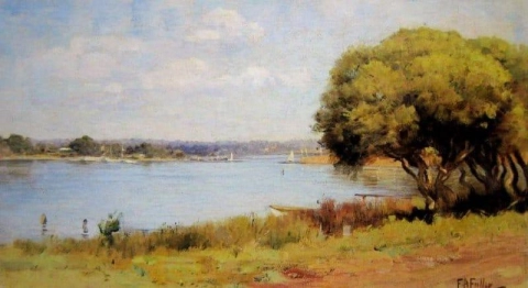 O rio Swan, Perth, cerca de 1904