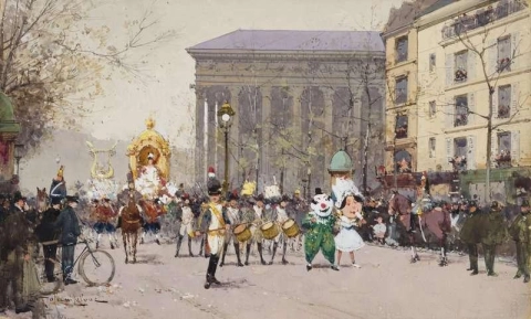 Карнавальный парад Ла Мадлен, около 1895 года.
