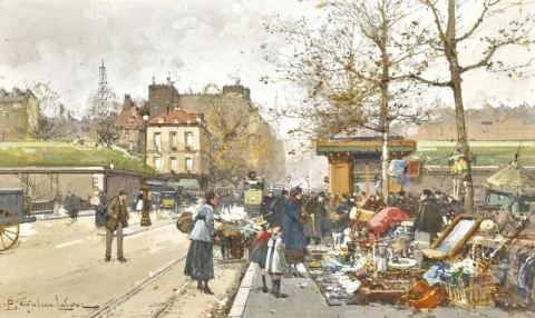 De vlooienmarkt Porte du Chatillon
