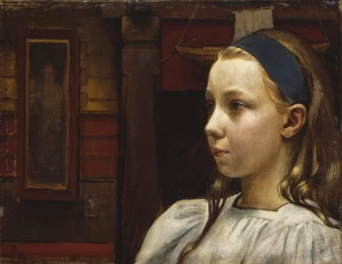 Cabeça de uma menina pequena Anna 1897