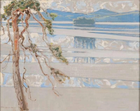 湖の風景 1922