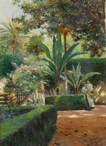 Puutarha Sevillassa 1913
