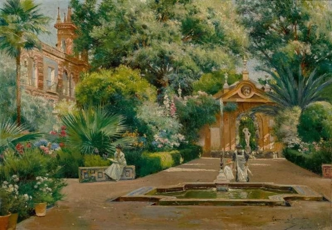 Luz del sol moteada en un jardín 1912
