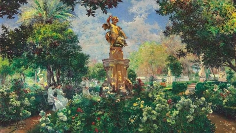 في حديقة إشبيلية 1909