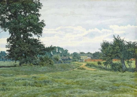 Деревня в болотах 1886