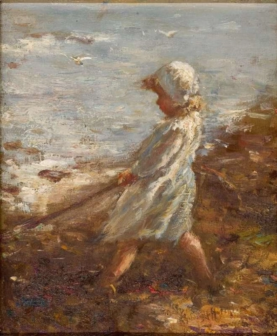 Молодая девушка-рыбак
