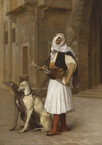 阿诺特和两只惠比特犬 1867