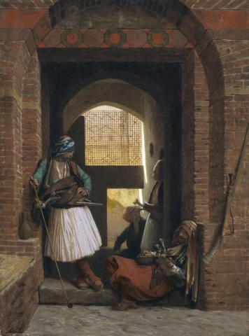 카이로 1861의 Arnautes Guardhouse