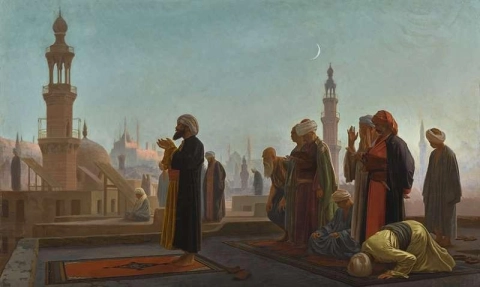 Kveldsbønn Cairo ca. 1870