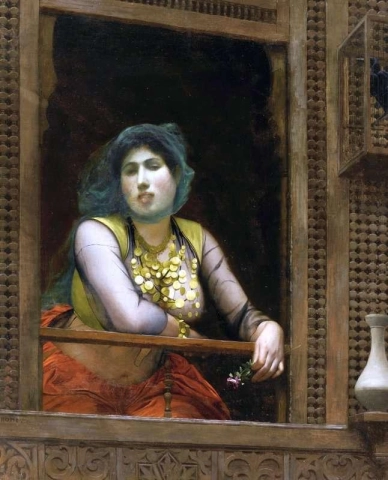 발코니 위의 여인, 1888년경