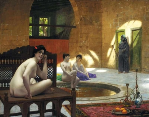 Kvinner i badet ca. 1898