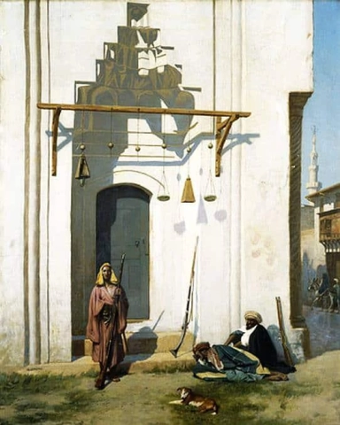 Vakter ved døren til en grav 1870