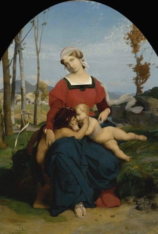 Jomfruen Jesusbarnet og Johannes 1848