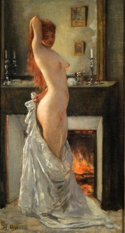 Mujer parisina en su baño