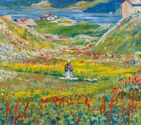 Bluhende Wiesen Bei Maloja.valle Fiorita 1912-24