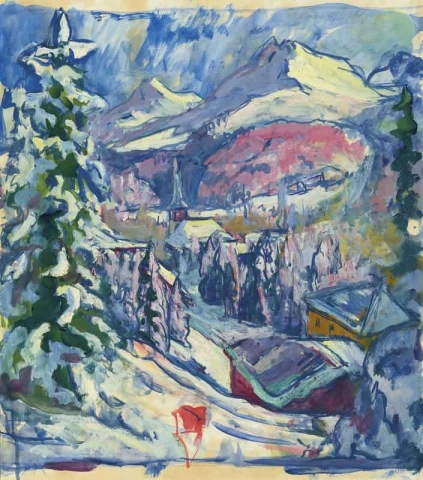Давос, зима, около 1916 года.
