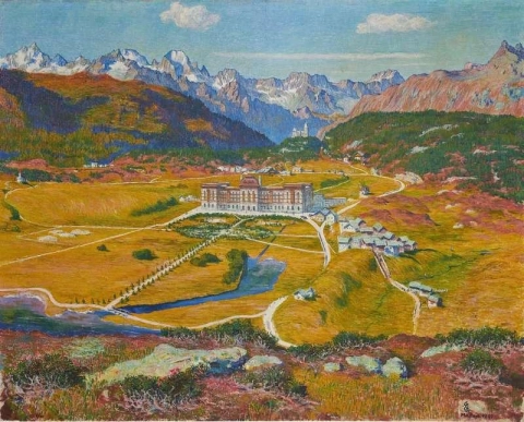 Vista Su Maloggia Con L Albergo-paleis 1899