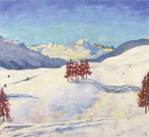 Winter bij St. Moritz 1916