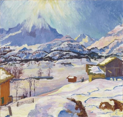 Winterlandschaft Maloja 1932