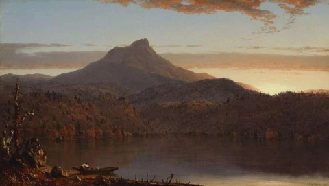 Un lago al crepuscolo 1861