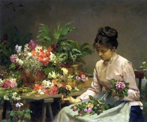 El vendedor de flores 1878