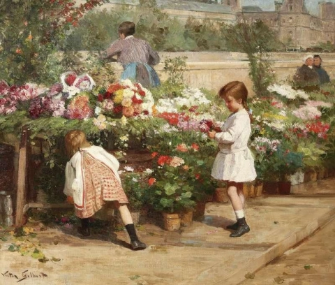 Юный продавец цветов