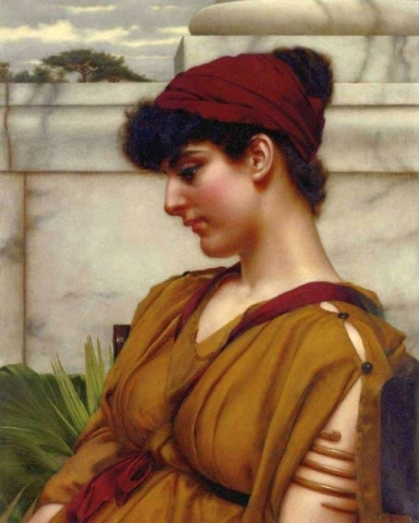 Eine klassische Schönheit im Profil, ca. 1888