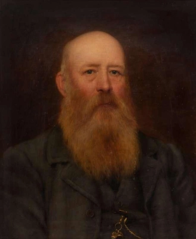 Prerafaelittisk portrett av en skjegget gentleman 1898