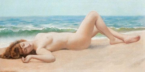 裸体在海滩上