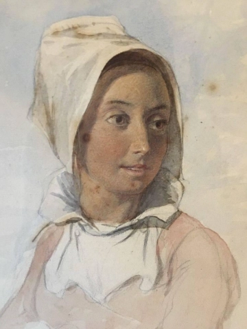 一位年轻布列塔尼妇女的研究 1856