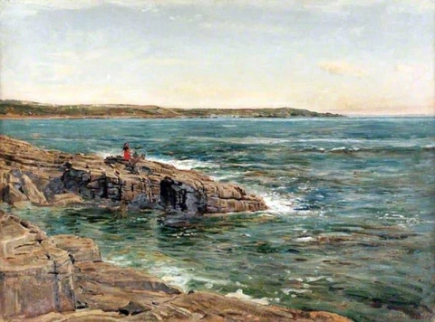 Sininen vesi Mounts Bayssä Cornwallissa 1881