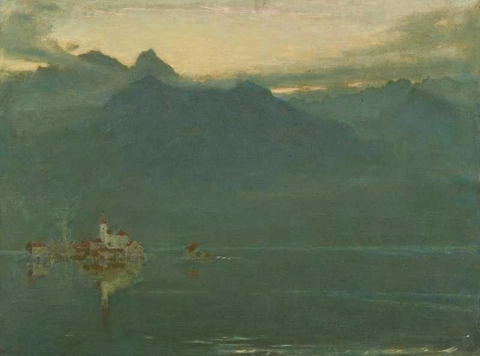 마조레 호수의 Isola Dei Pescatori 1873