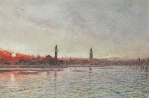Auringonlasku Venetsia 1892