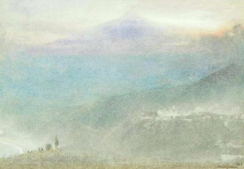 منظر لجبل إتنا، صقلية، 1904